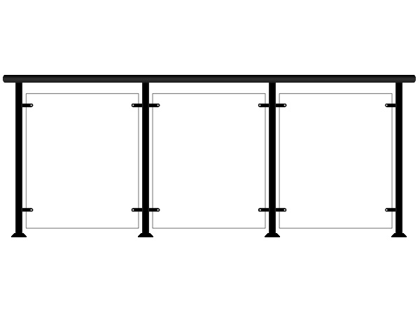 鋅鋼玻璃陽臺(tái)欄桿圖片4